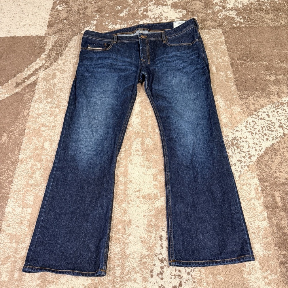 Diesel Zatiny Jeans Mens 38x30ā Blue Denim Straight Bootcut Pockets